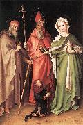 Saints Catherine, Hubert, and Quirinus with a Donor, Stefan Lochner